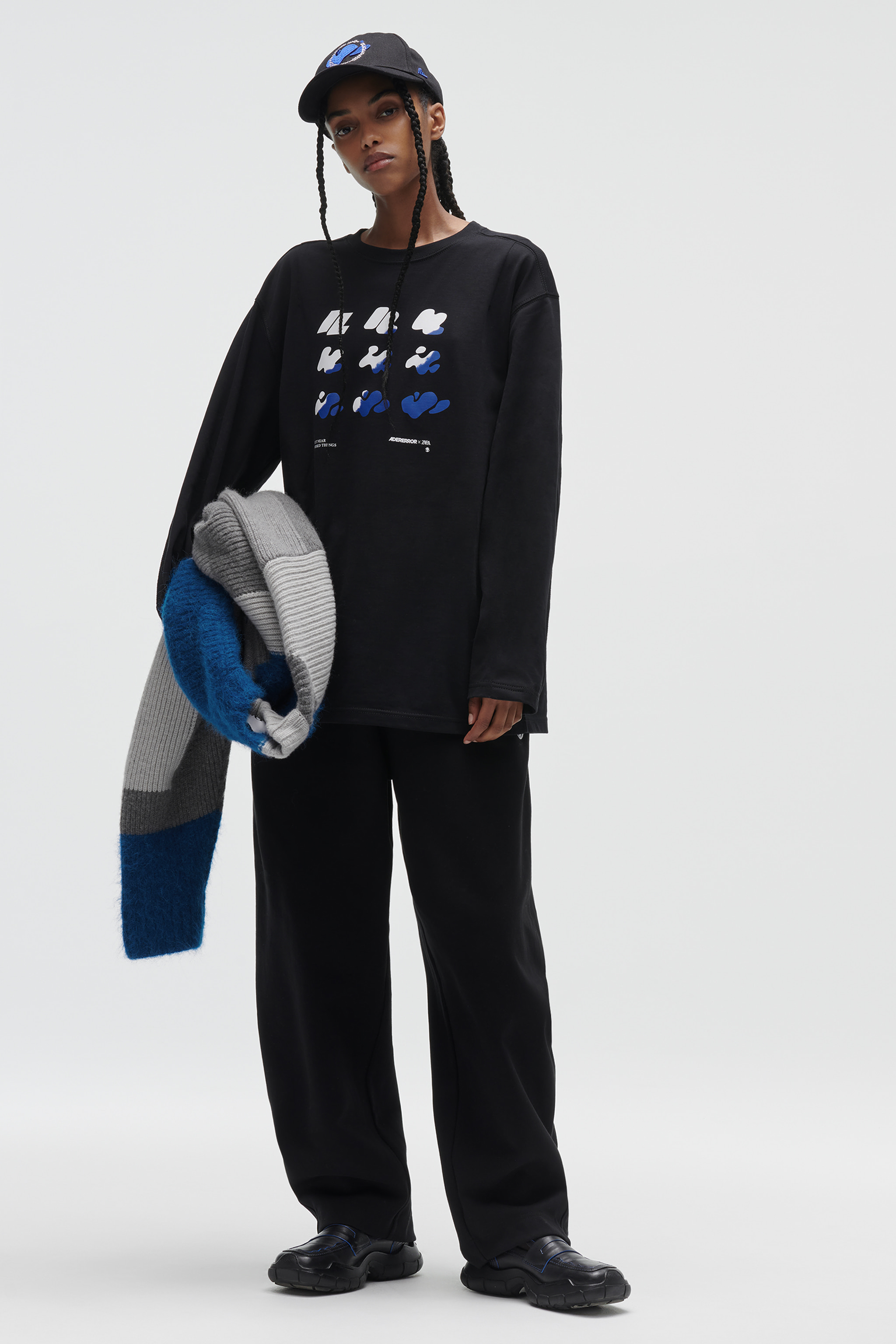 adererror zara スウェット ADER error x Zara Oversized Sweatshirt Grey Marl - FW22 - US