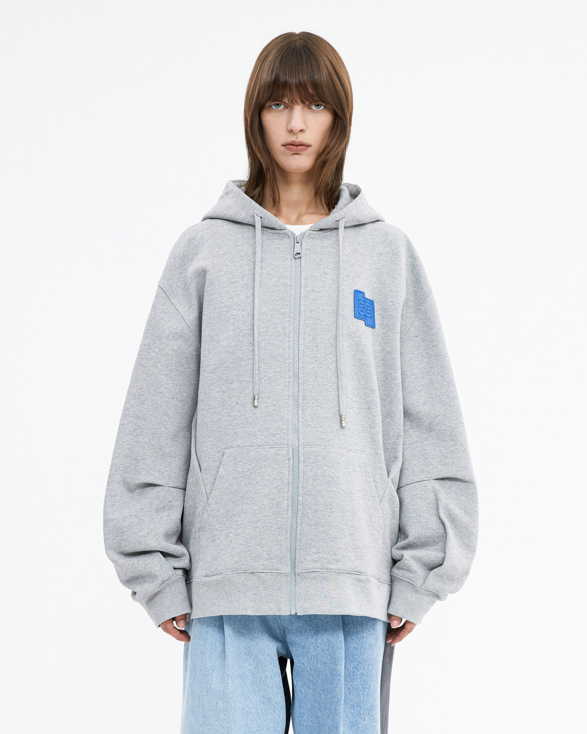ADERERROR - TRS decal hoodie zip-up