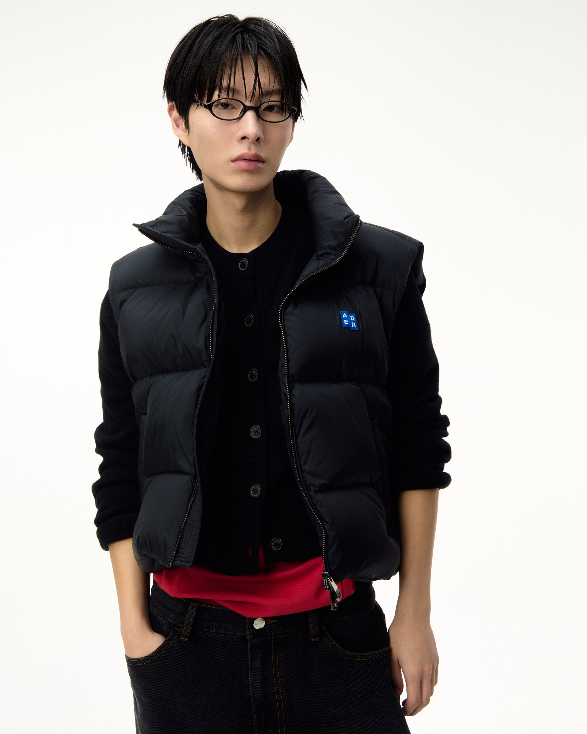 ADERERROR - Sig; BL Tag puffer vest 01